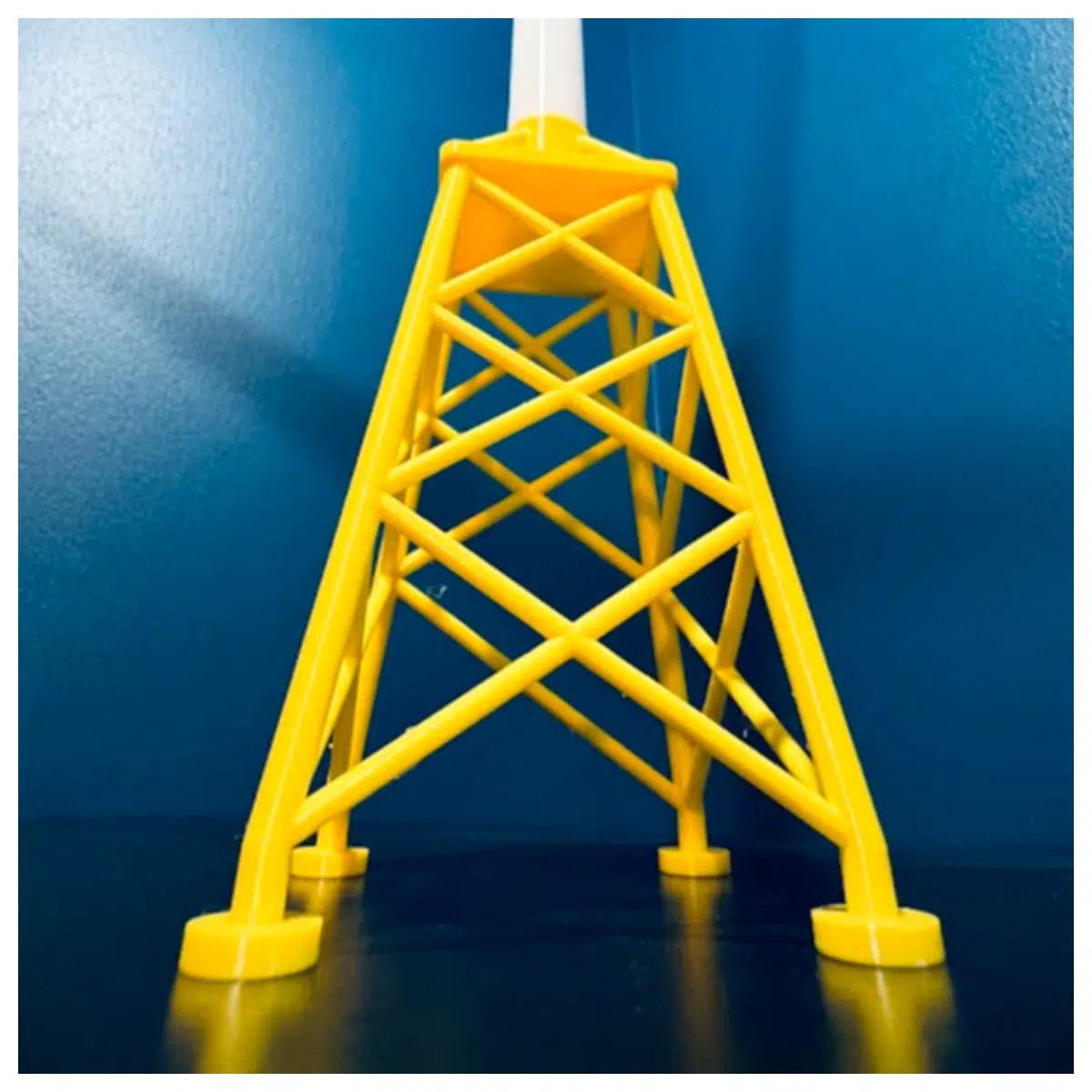 Offshore Wind Turbine Jacket Foundation Model Marine Energy Subsea Structure Wind Turbine Components Offshore Wind Installation Wind Power Equipment