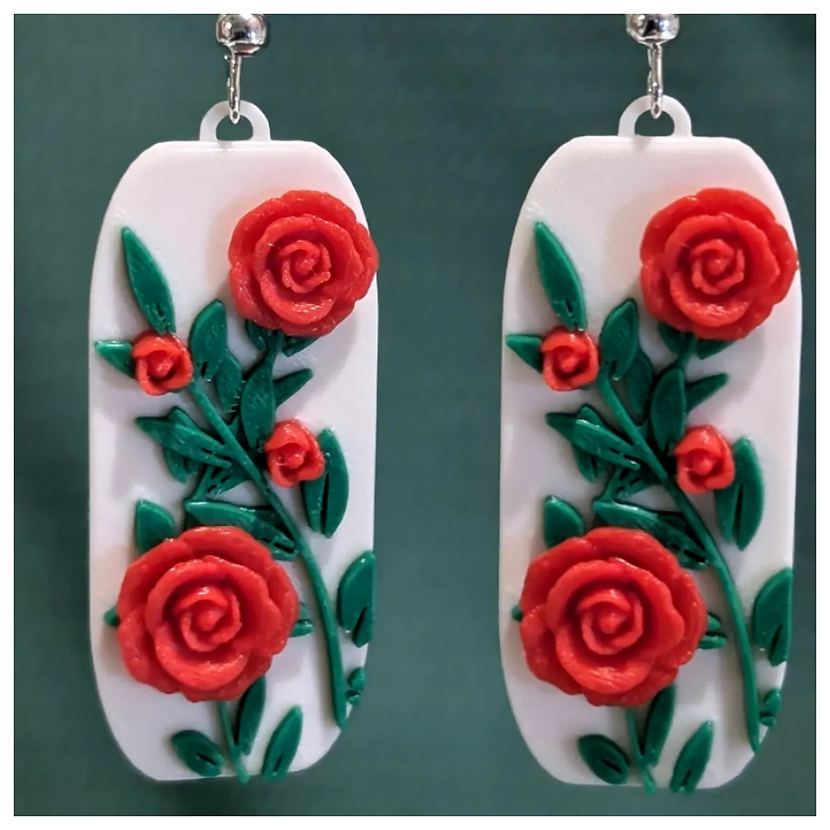 Floral Earrings Universal Jewelry Decoration Rose Earrings Elegant Accessories Rose Flower Earrings Floral Parts Decoration