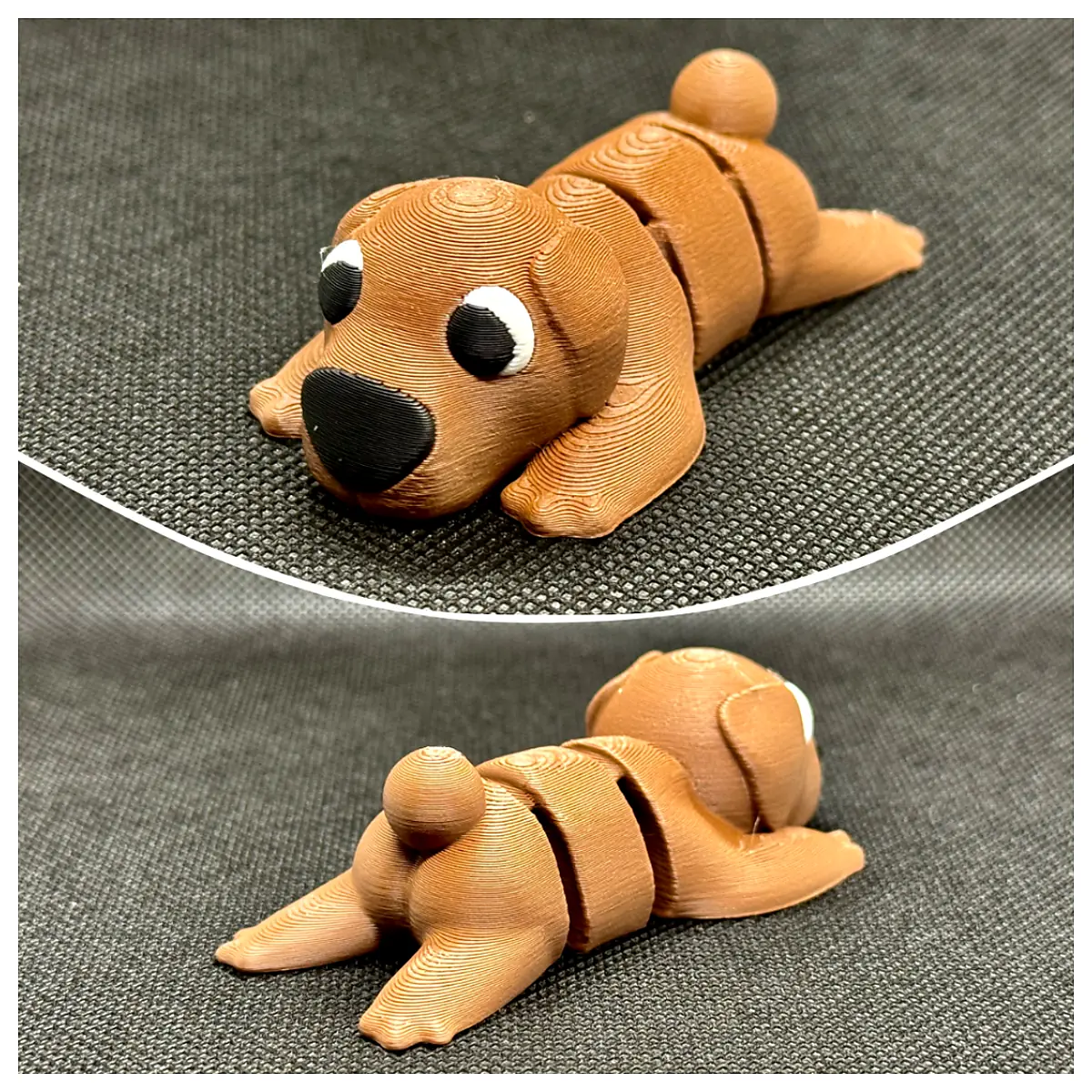 Flexi Dog Model 3D Printed Puppy Training Toy Pet Parts Repair Accessories