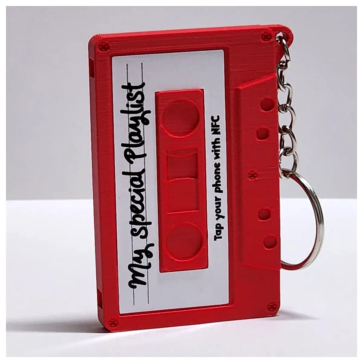 Retro NFC Cassette Keychain Spotify Playlist Music Player Bluetooth Speaker Universal Keychains Replacement Parts Repair