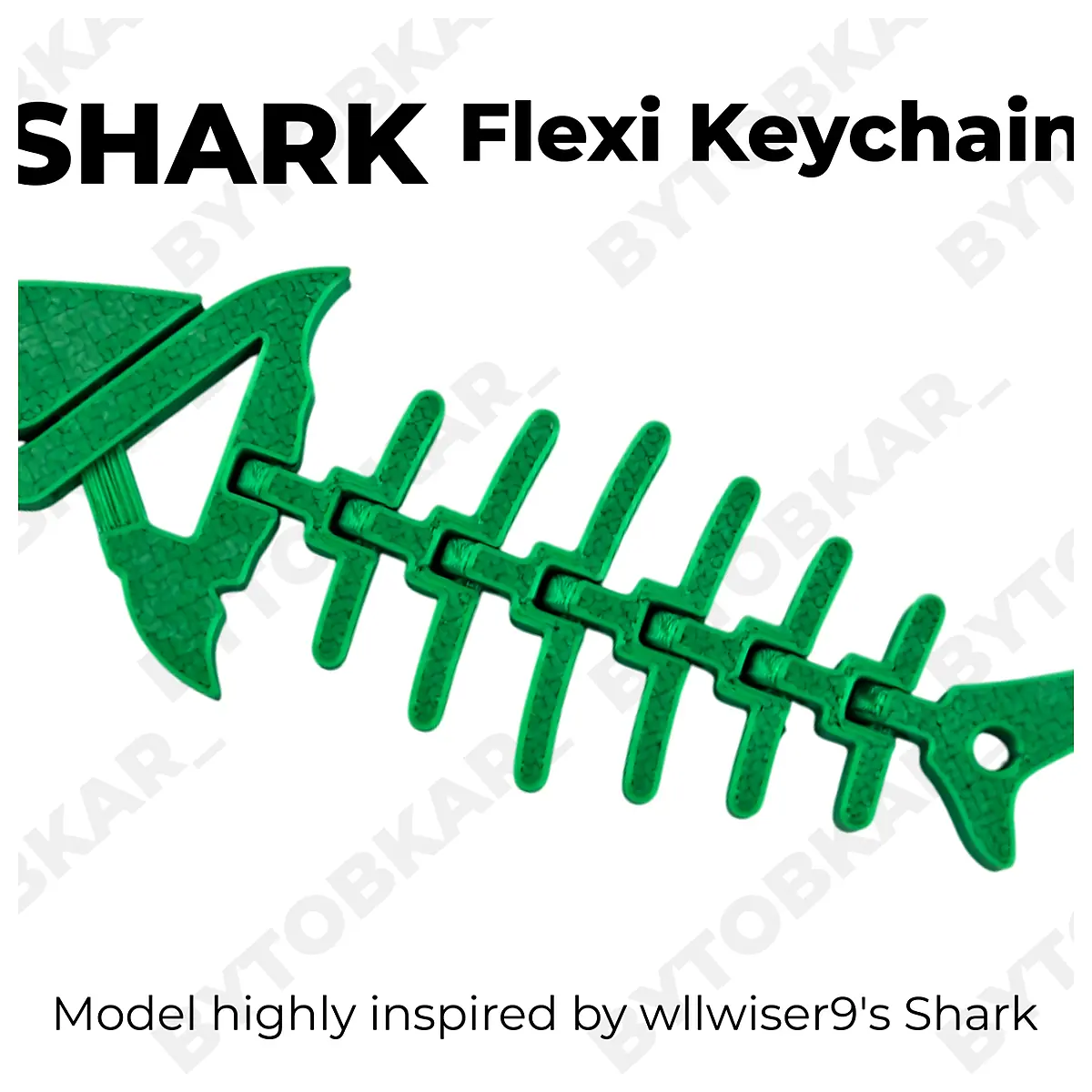 Shark Flexi Keychain Universal Car Key Chain Parts Repair Flexible Keyring Accessories