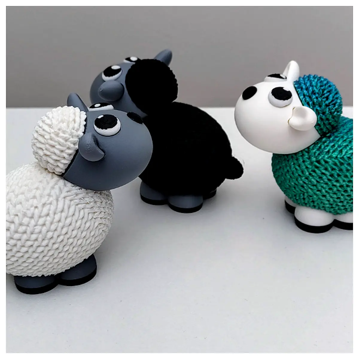 Knitted Sheep Plush Toy Wool Knitting Animal Soft Toy Kids Gift