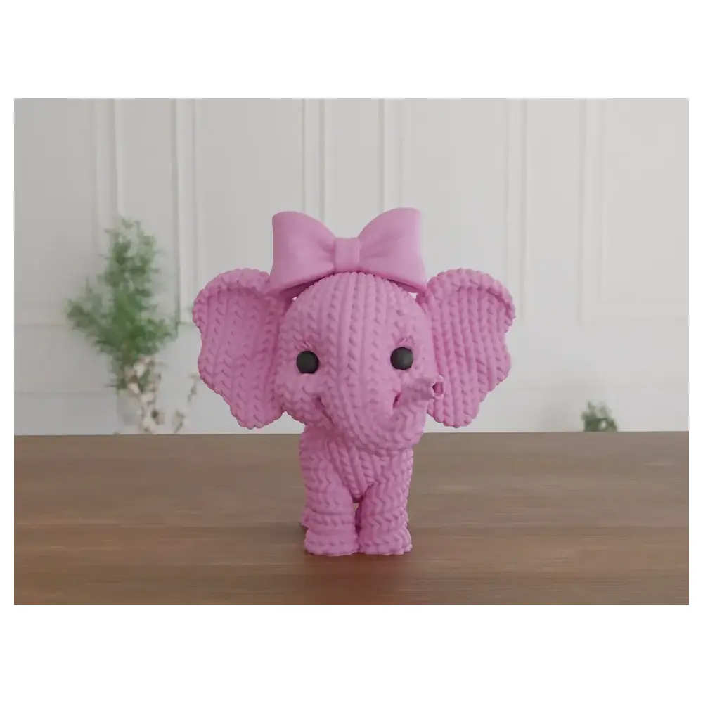 Knitted Little Elephant Plush Toy Baby Gift Universal Infant Learning Toys