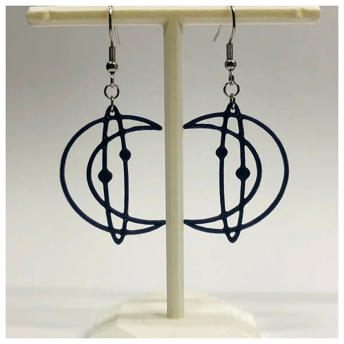 Moon Earrings Women s Style Evening Star Sky Silver Jewelry Elegant Sparkle Accessories 3