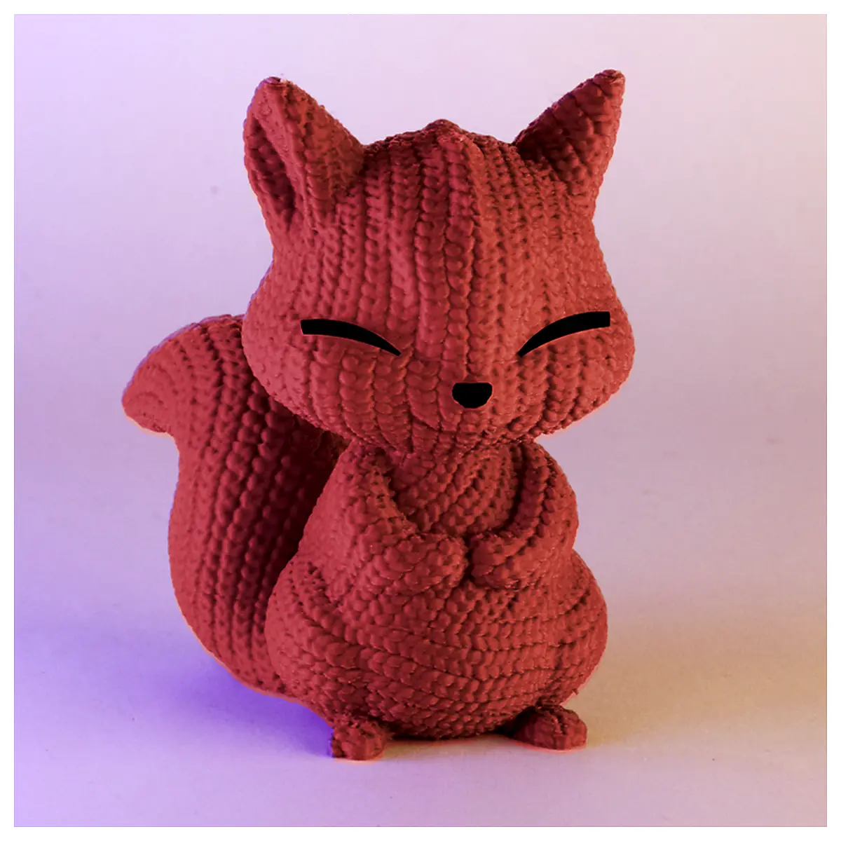 Knitted Red Squirrel Hat Cozy Winter Accessories Cute Animal Plush Toy Gift Wool Knitting Squirrel