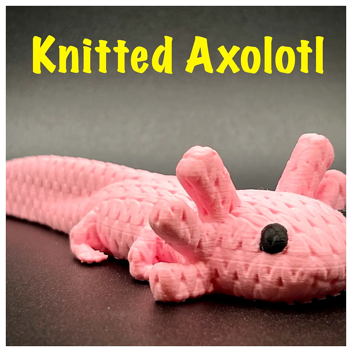Knitted Axolotl Plush Toy Cute Animal Softie Pet Gift Repair Patch