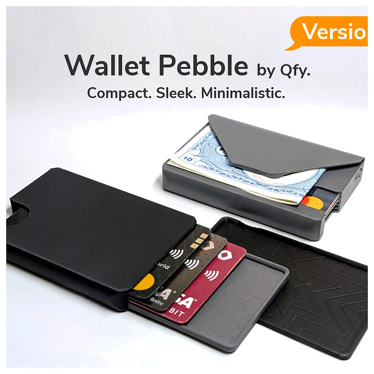 Wallet Pebble Multi Card Holder Key Chain Card Organizer Protective Case Phone Accessories