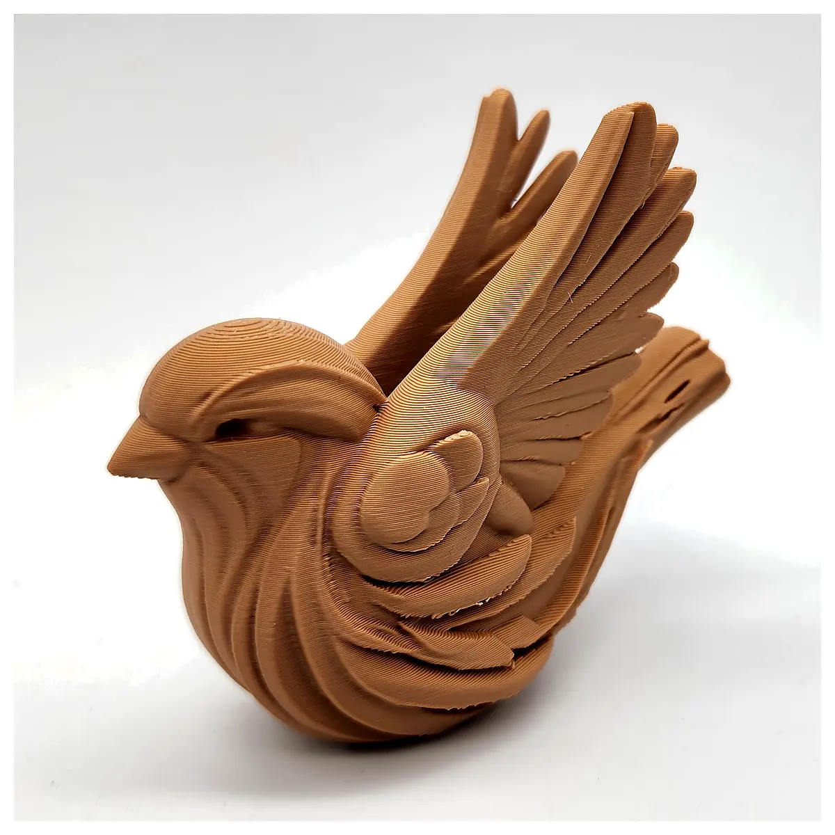 Wood Carved Sparrow Figurine Bird Decor Handcrafted Sparrow Sculpture Bird Ornament Wholesale Sparrow Parts
