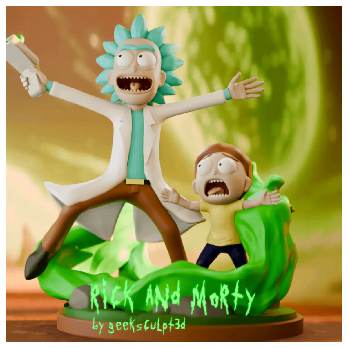 Collectible Rick and Morty Figurine Model Replica Parts Repair Toy Figure