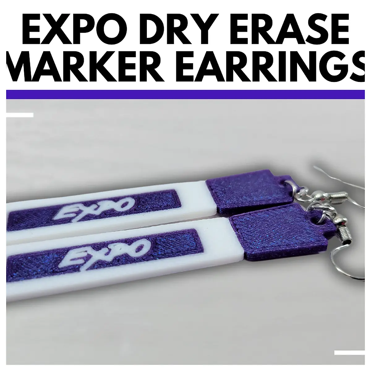Dry Erase Marker Earrings Teacher Outfit Accessories Educational Supplies Creative Writing Zero