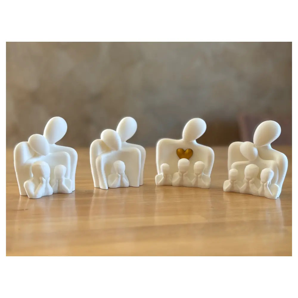 Sculpture Family Children Figurine Multi purpose Decoration Home Decor Art Piece Accessories Repair Parts