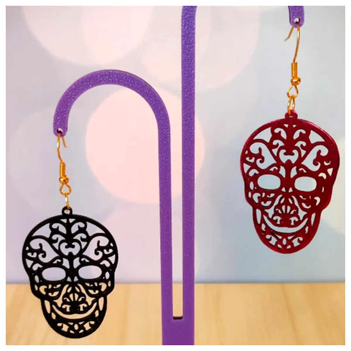 Gothic Skull Earrings Black Death Dark Jewelry Skull Earrings Bone Earrings Accessories
