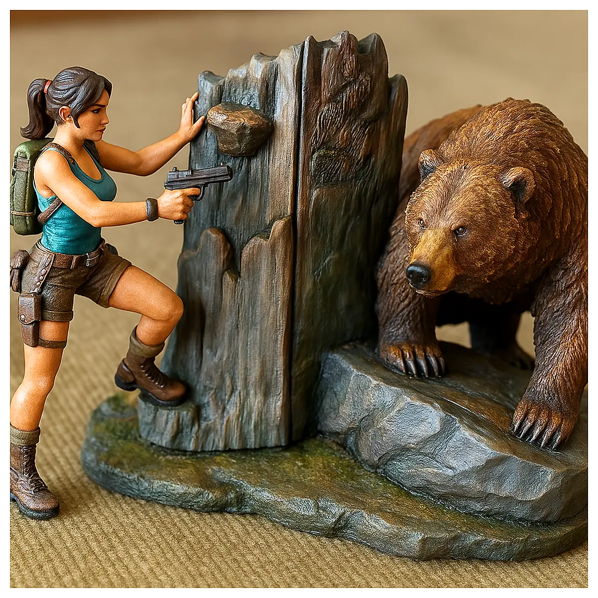 Adventure Figurine Outdoor Bear Toy Collectible Kids Figure Outdoor Gear Model