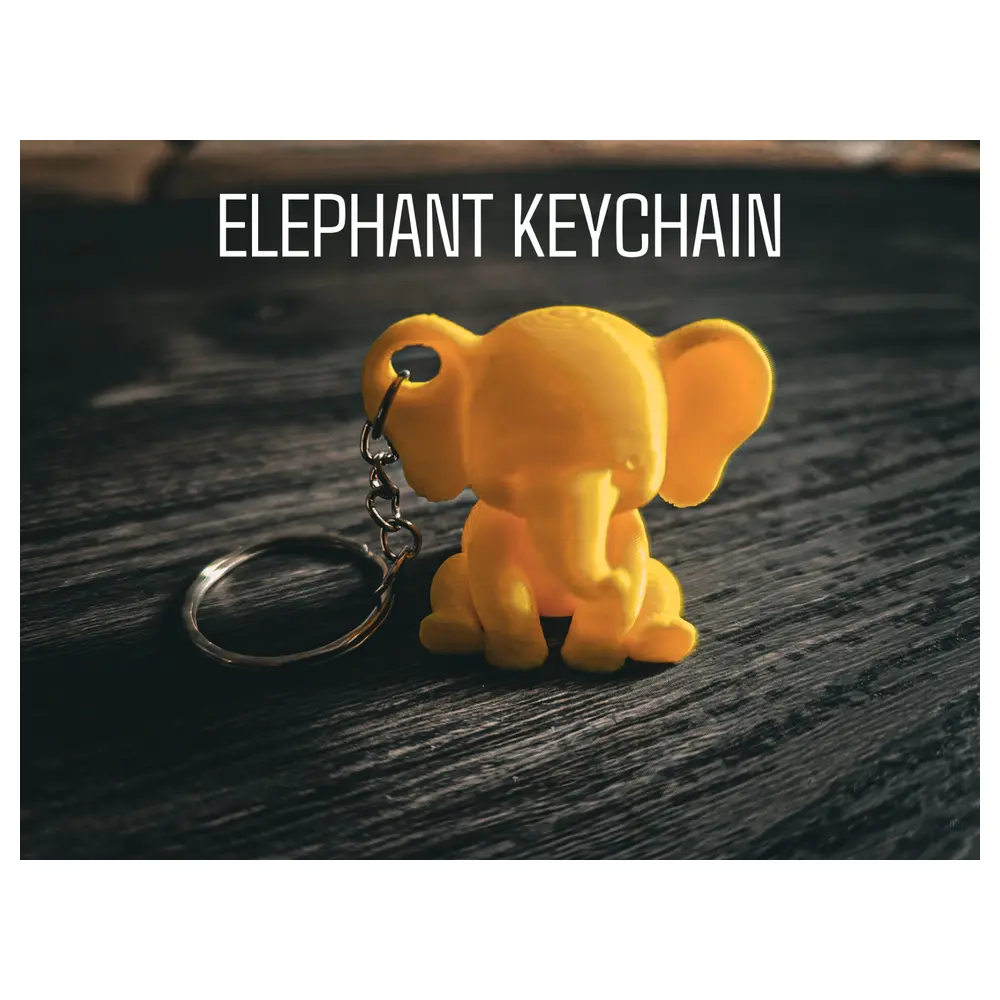 Keychain Elephant Animal Decoration Gift Keepsake Keyring Animal Memorial Charms