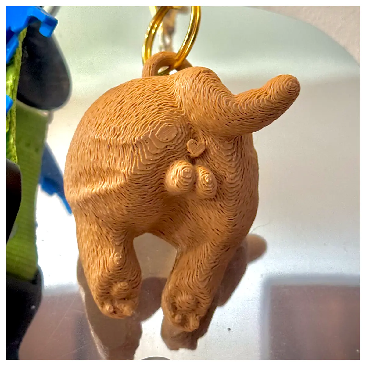 Cat Butt Keychain Fuzzy Skin Cute Pet Accessory Cat Charm Keyring Pet Treat Toy