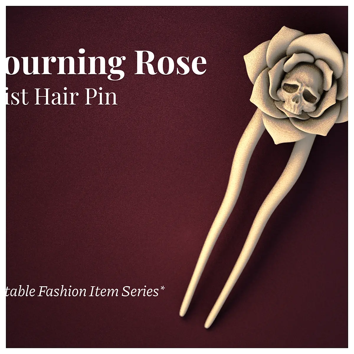 Twist Hairpin Floral Rose Hair Accessories Elegant Rose Hairpin Rose Decoration Twist Style Rose Floral Hairpin Rose Accessories