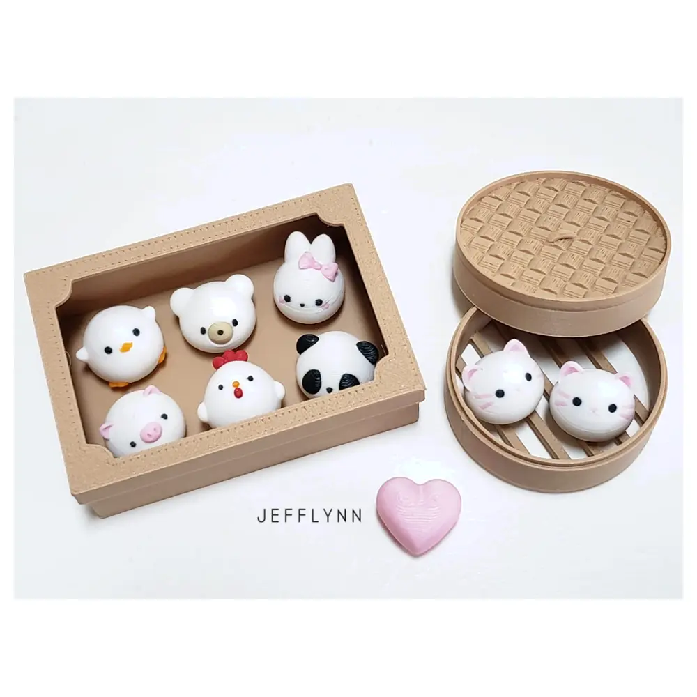 Dim Sum Basket Animal Box Steamed Buns Party Gift Set Ordering Party Treats