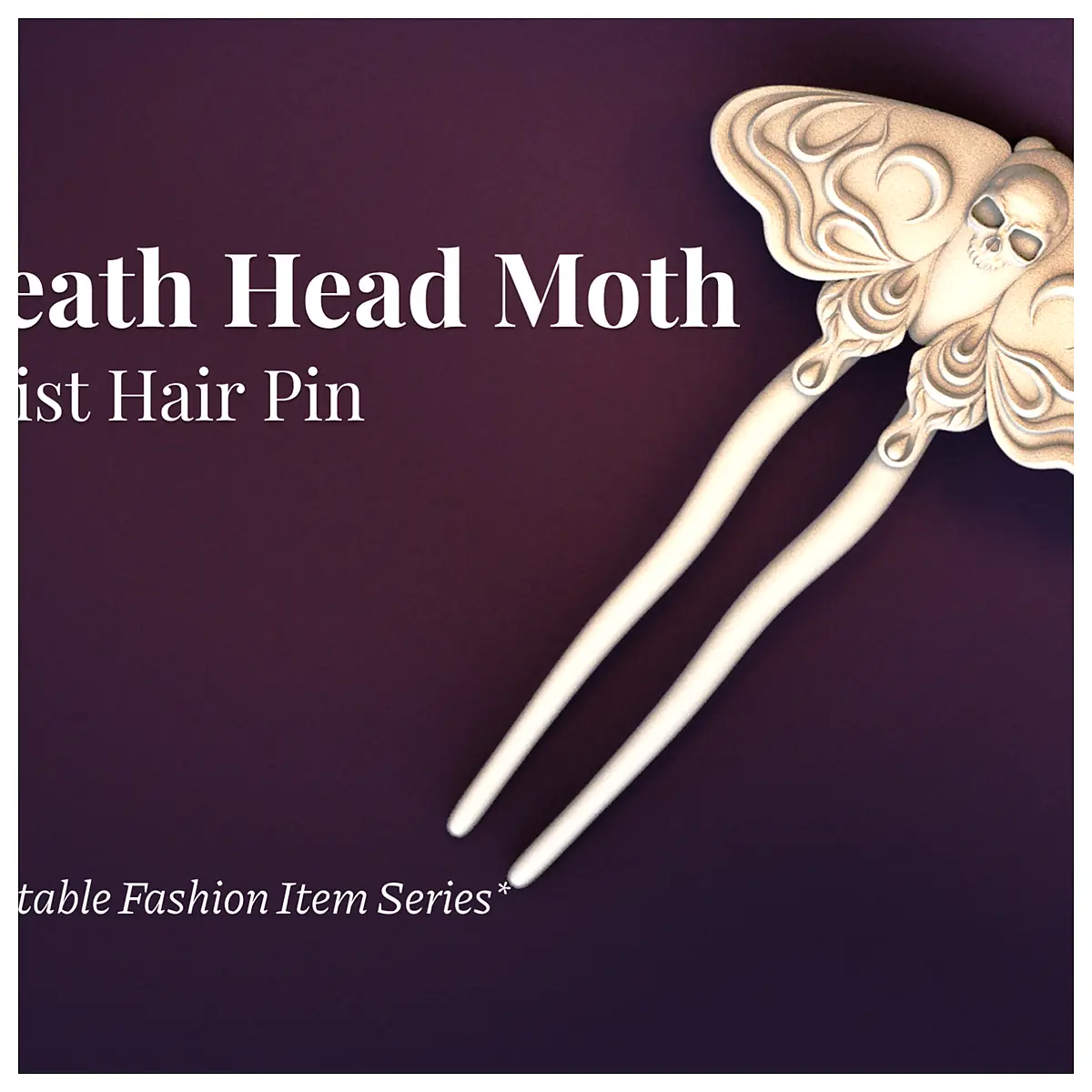 Death Head Moth Hairpin Twisted Hair Clips Hair Accessories Hair Styling Hairpin Twist Hair Fixer