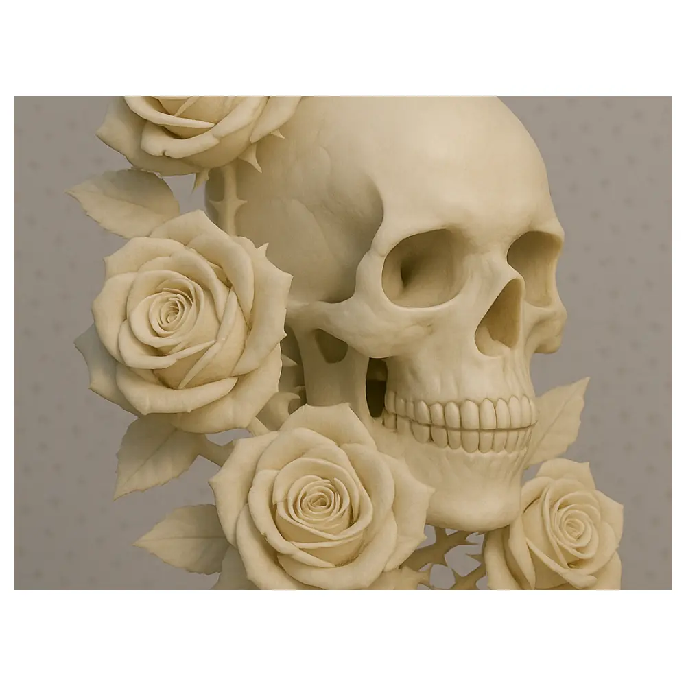 Skull Roses Decoration Grave Decor Funeral Supplies Floral Bouquet Mourning Flowers Skull Rose Wholesale