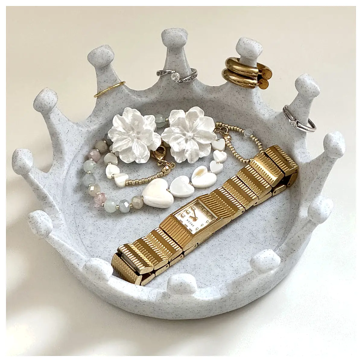 Jewelry Tray Ring Stand Display Holder Organizer Silver Creative Modern Universal Storage