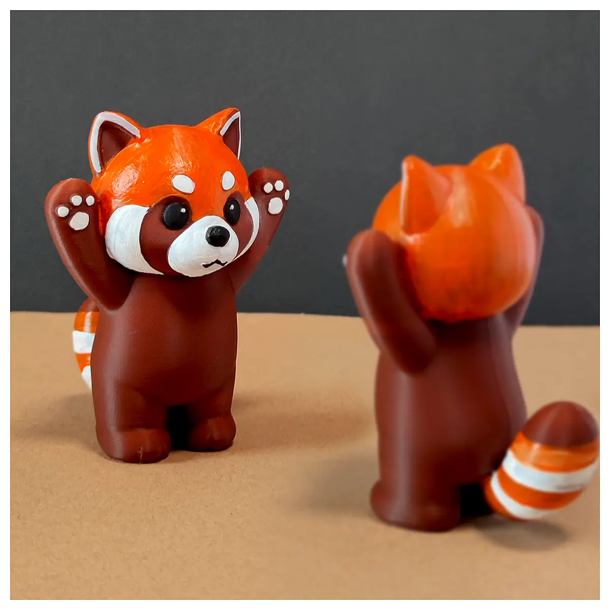 Raising Hands Red Panda Toy Educational Kids Toy Fun Plush Animal Figure Gift