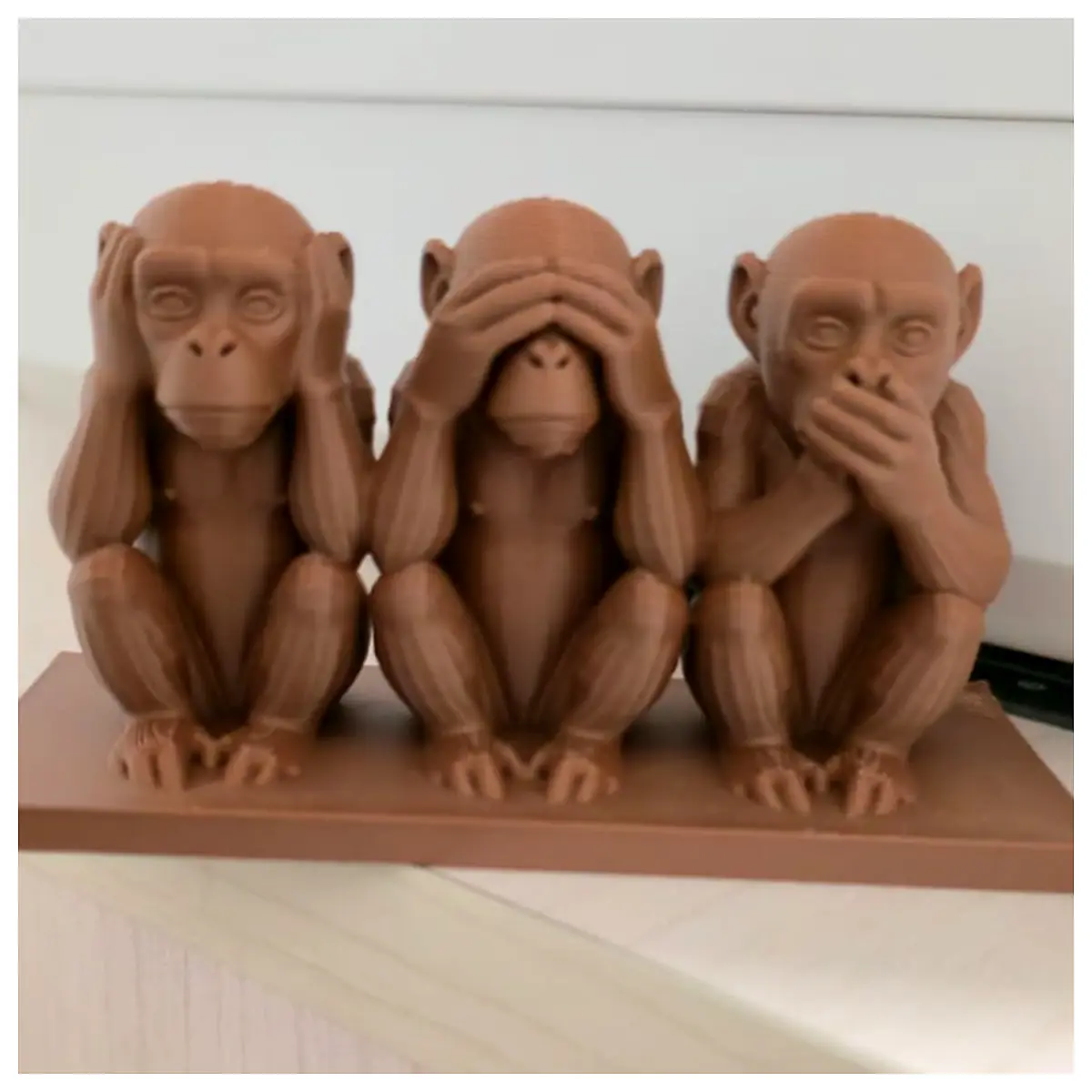 Wise Monkeys Figurine Set Three Wise Monkeys Decor Art Collectible Toy