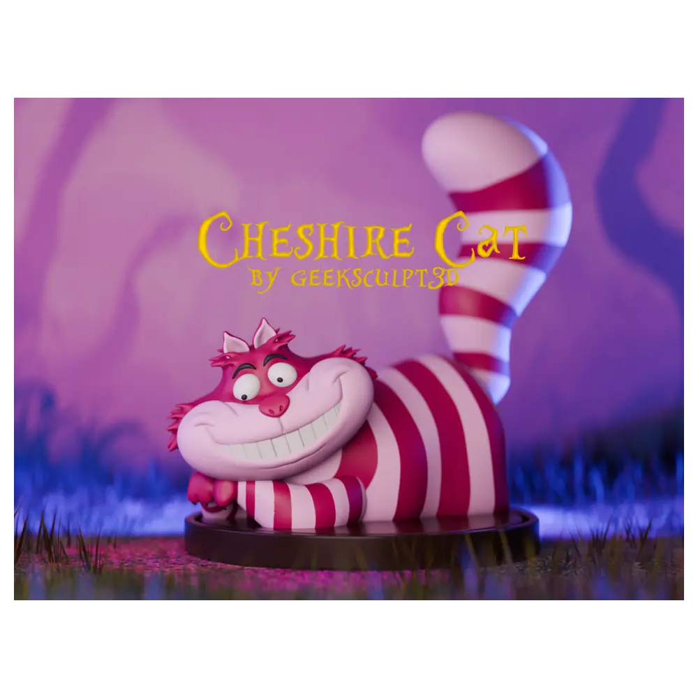 Alice in Wonderland Cheshire Cat Figurine Fantasy Statue Decor Collectible Toy Animation