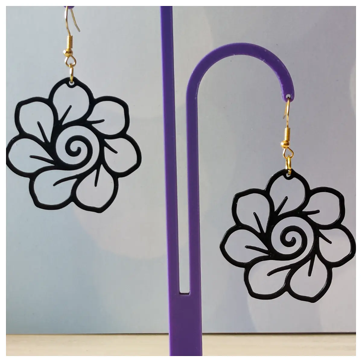 Spiral Flower Earrings Repair Inspection Parts Replacement Accessories Elegant