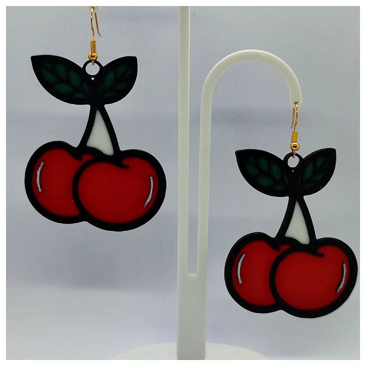 Cherry Earrings Wholesale Retail Jewelry Women Elegant Romantic Cherry Blossom Factory Direct Sales