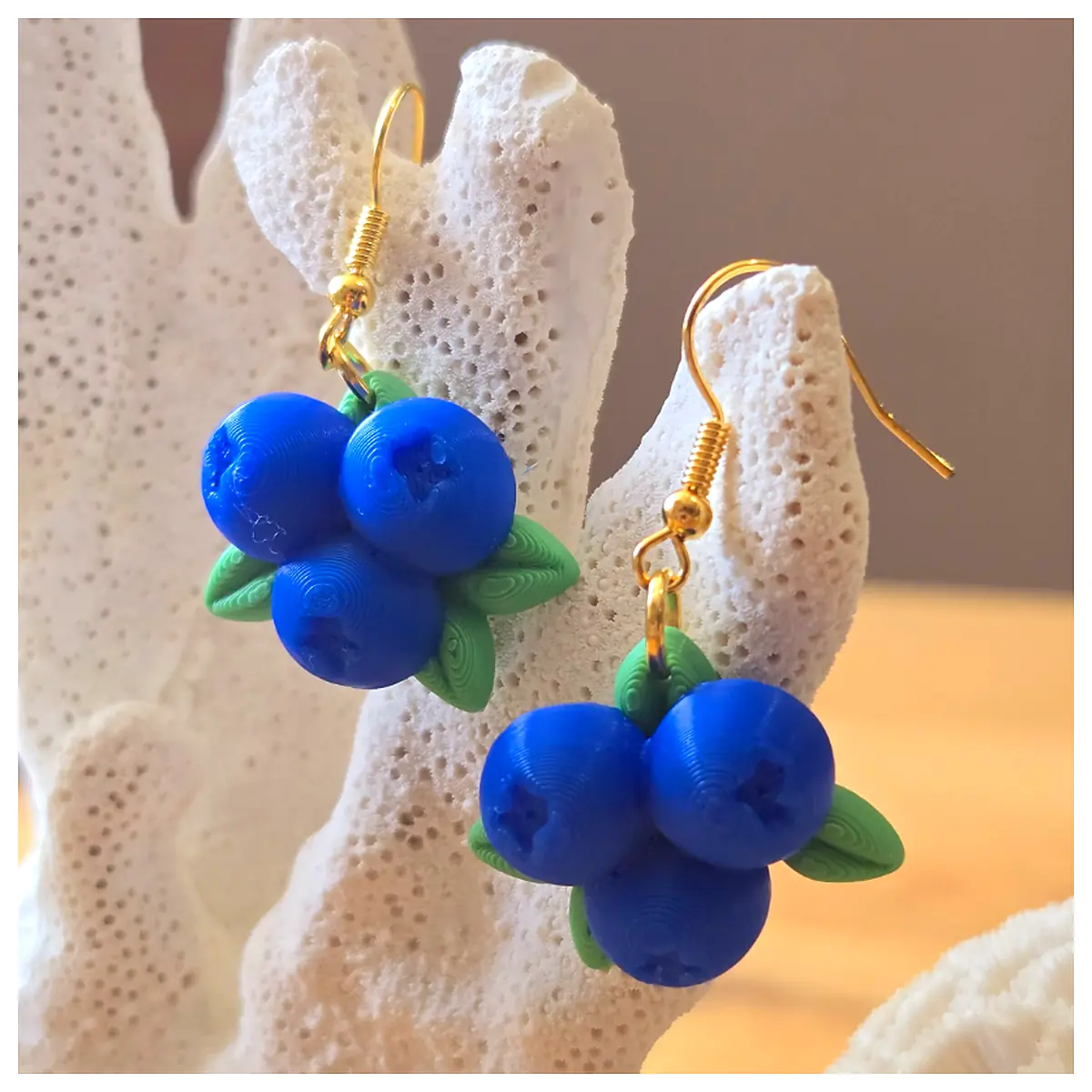 Blueberry Earrings Women s Fashion Small Decorative Blueberry Jewelry Blue Gem Earrings Elegant Gift