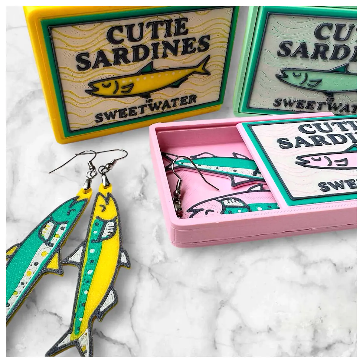 Sardine Earrings Creative Fish Jewelry Gift Keepsake Accessories