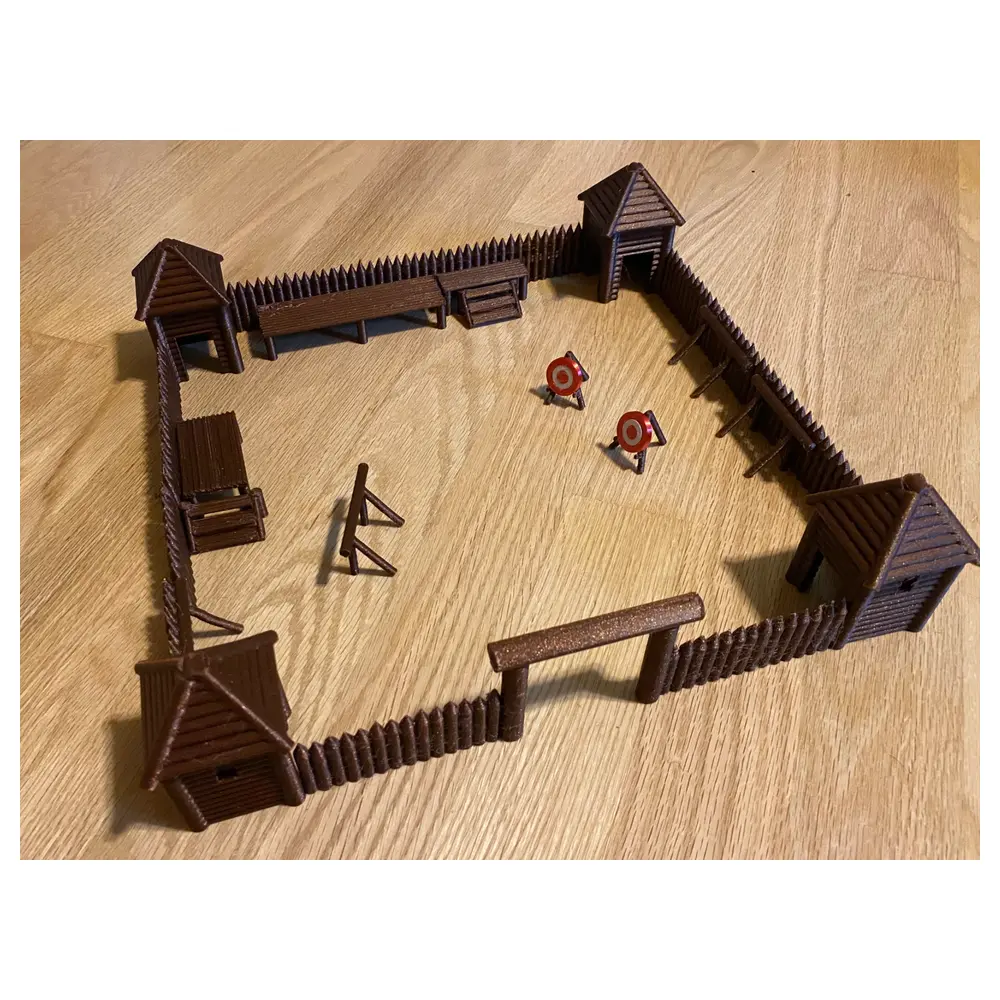 Wooden Soldier Camp Play Set Build Toy Outdoor Activities Indoor Games Block Accessories Repair Parts