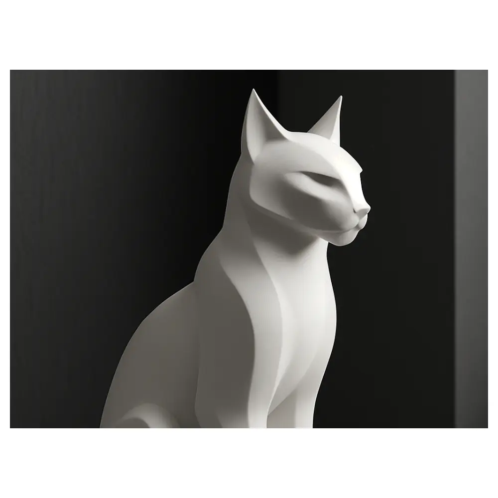 Cat Sculptures Home Decor Art Figurine Modern Minimalist Creative Gift Decoration
