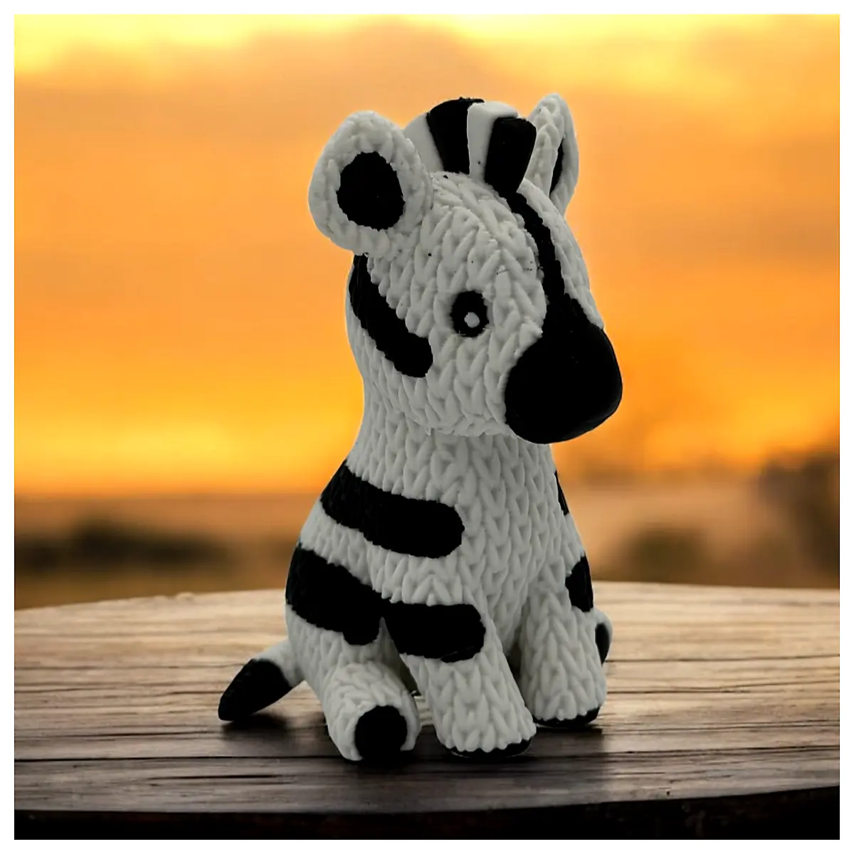Knitted Zebra Plush Toy Cute Animal Stuffed Animal Gift Kids Toy Parts Accessories Patch