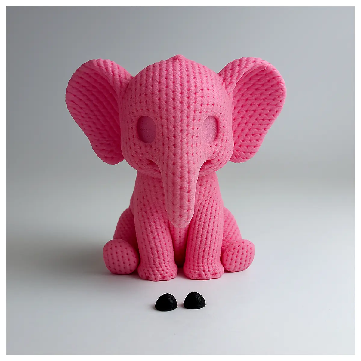 Knitted Elephant Plush Toy Cute Animal Figures Soft Fabric Kids Gift Accessories Universal