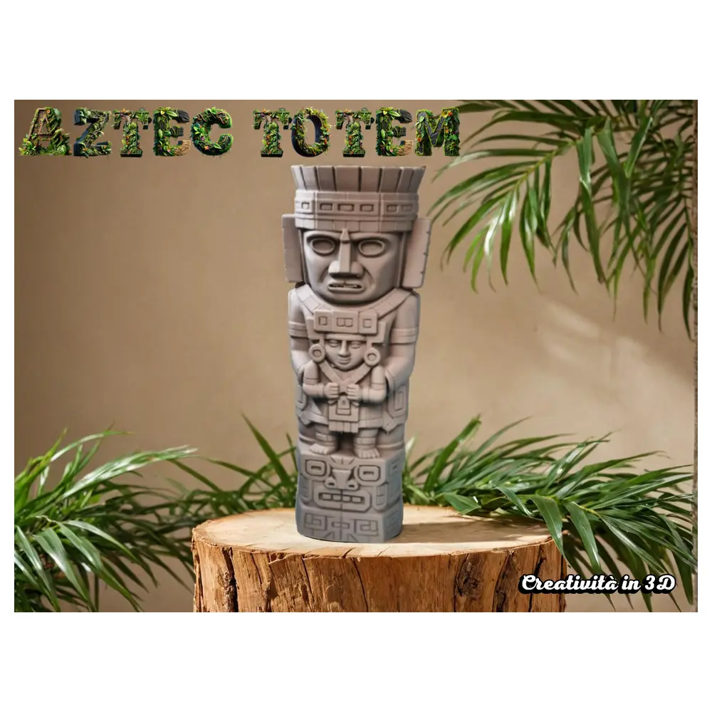 Aztec Totem Decor Sculpture Art Piece Indigenous Mexico Spiritual Symbol Ornament Art Accessories
