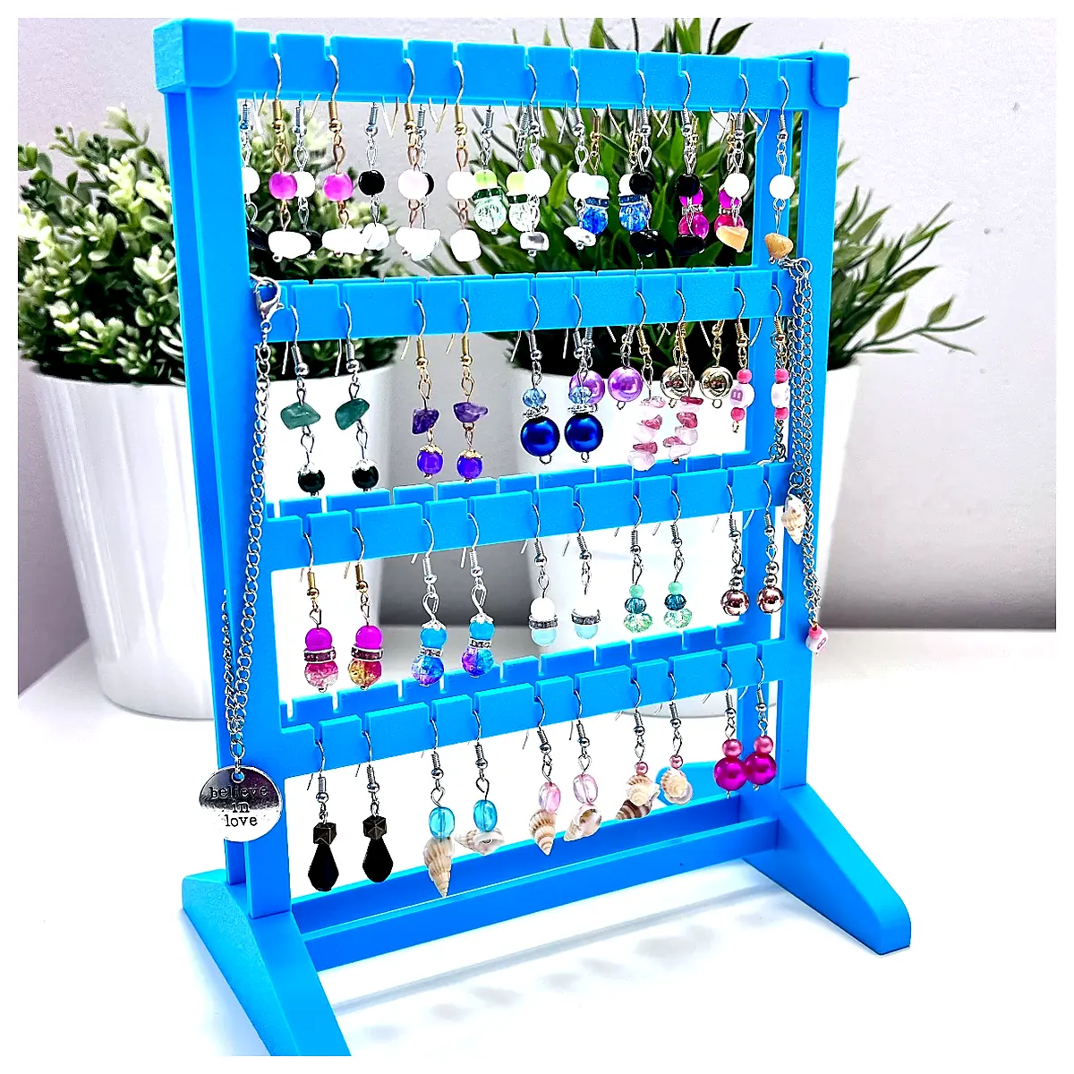 Earring Stand Holder Jewelry Display Rack Multi Tier Storage Organizer Protection Accessories Display Case