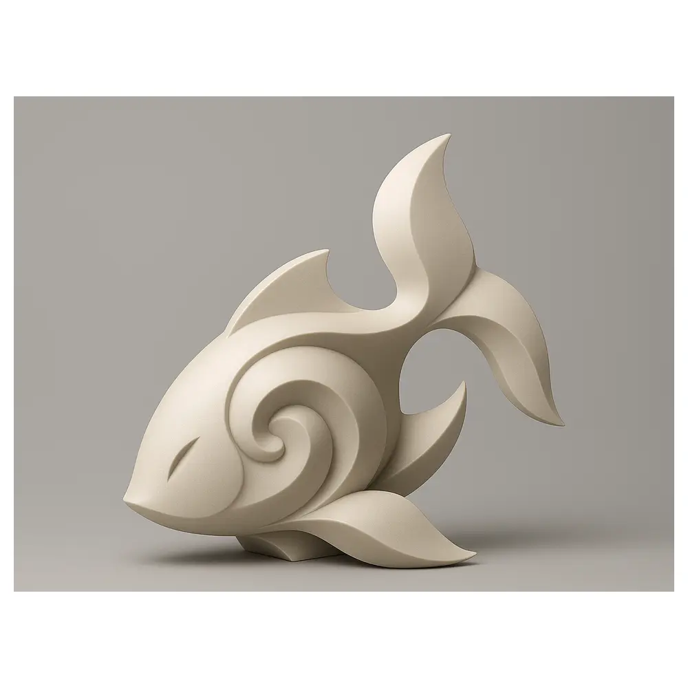 Koi Carp Sculpture Art Figurine Decoration Fish Statue Art Collection