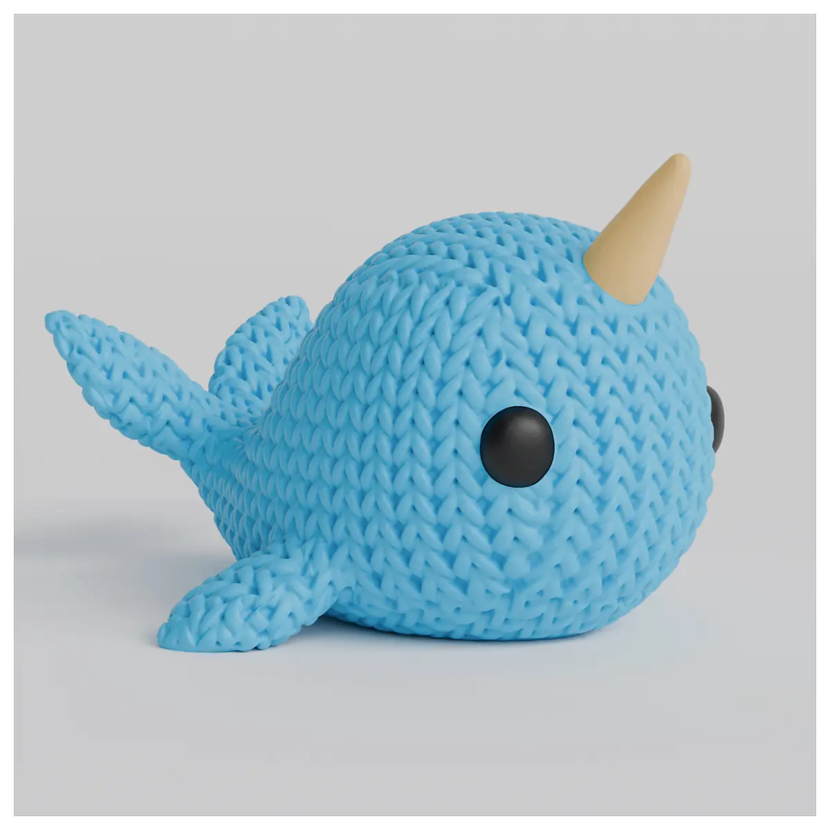 Knitted Narwhal Toy Wholesale Retail Knitting Patch Repair Children Gift