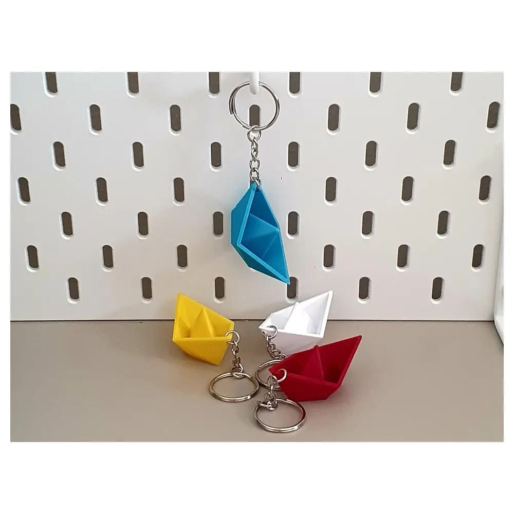 Origami Keychain Paper Boat Craft DIY Gift Creative Handmade Accessory Decoration Parts Accessories