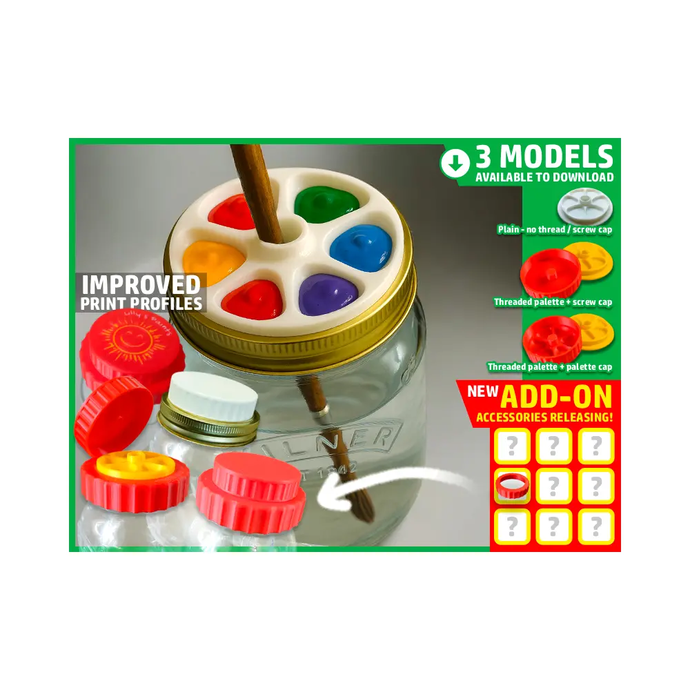Mason Jar Paint Palette Mixing Set DIY Painting Art Supplies Selection Creative Palette