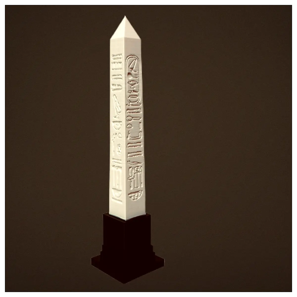 Egyptian Obelisk Sculpture Restoration Model Decorative Art Piece