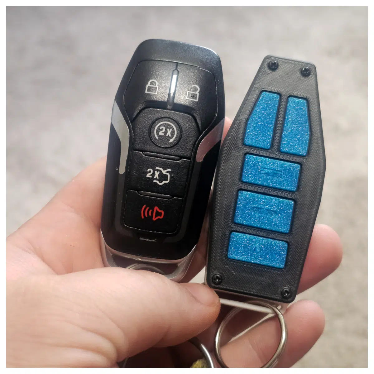 Mustang Key Fob with Tile GPS Tracker Remote Key Car Accessories Key Fob Locator Auto Parts Tracking Device