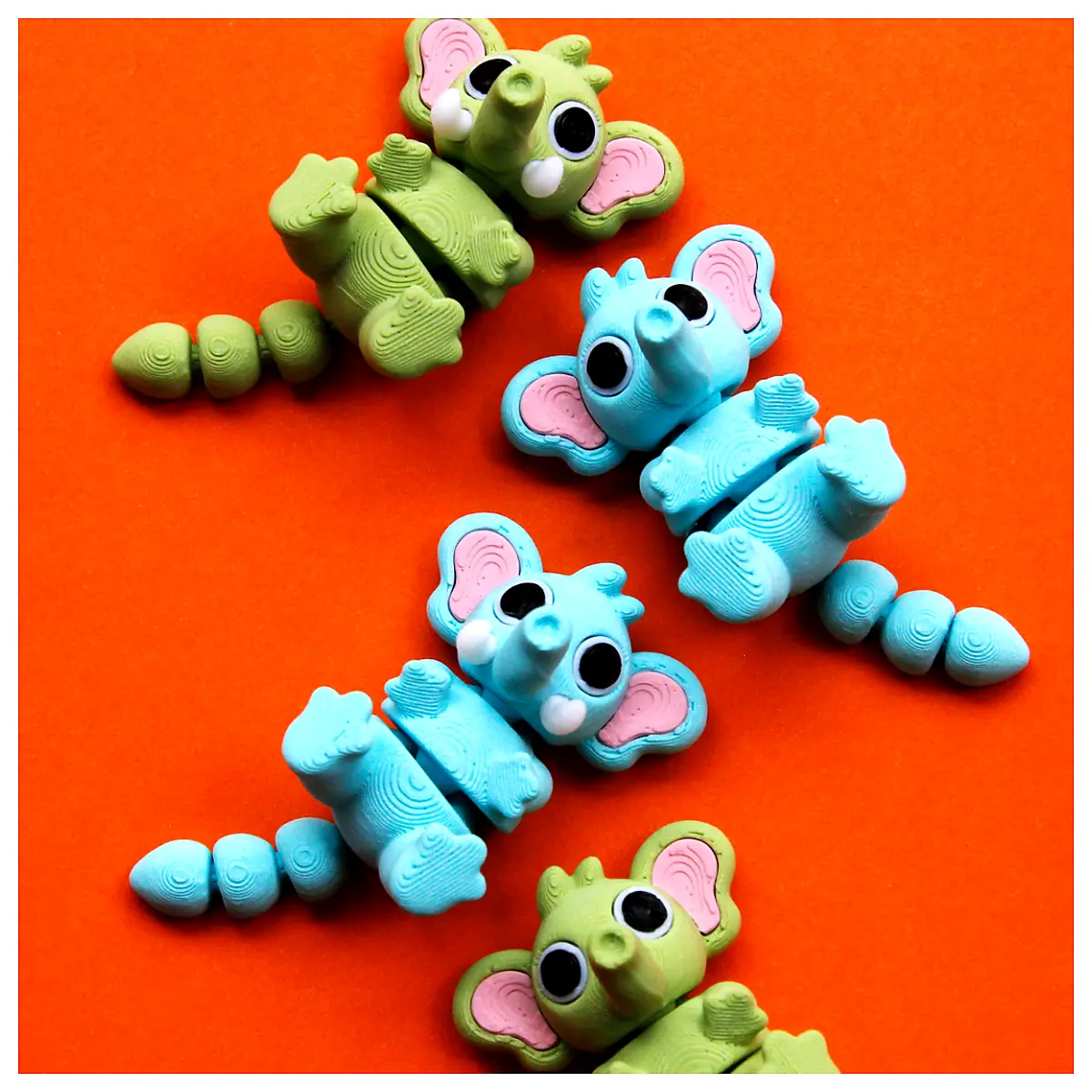 Flexible Elephant Toy Simulation Elephant Parts Repair Fix Kids Educational Toys Plush Figure