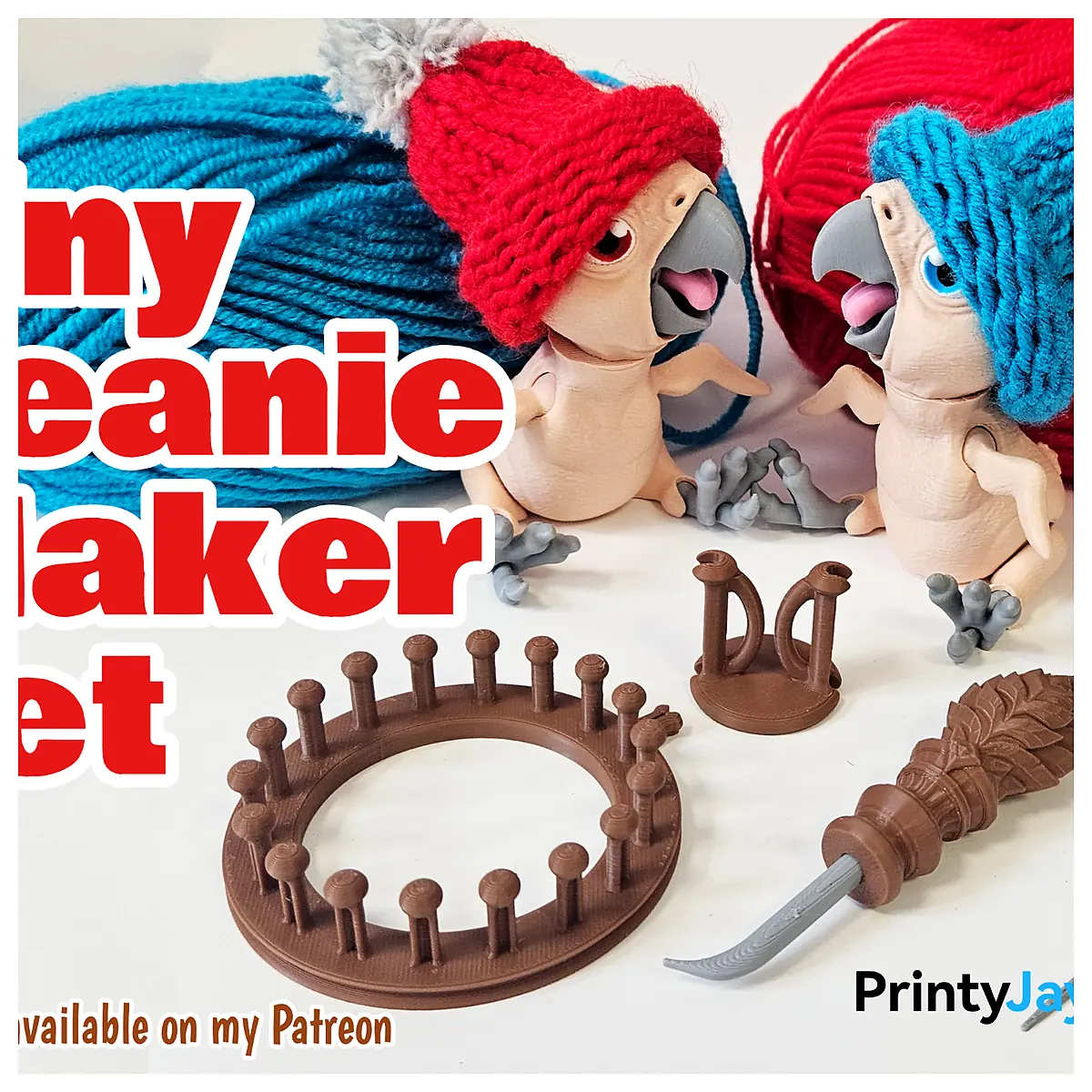 Woolly Beanie Making Kids DIY Craft Knitting Fun Small Hats Knitting Toys