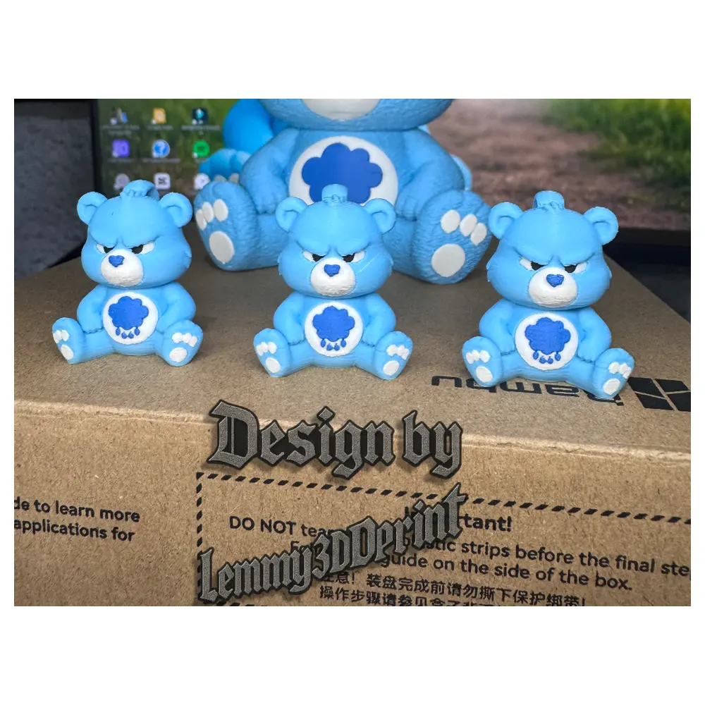 Blue Bear Keychain Cute Souvenir Gift Keyring Animal Toy Parts Repair Universal Accessory