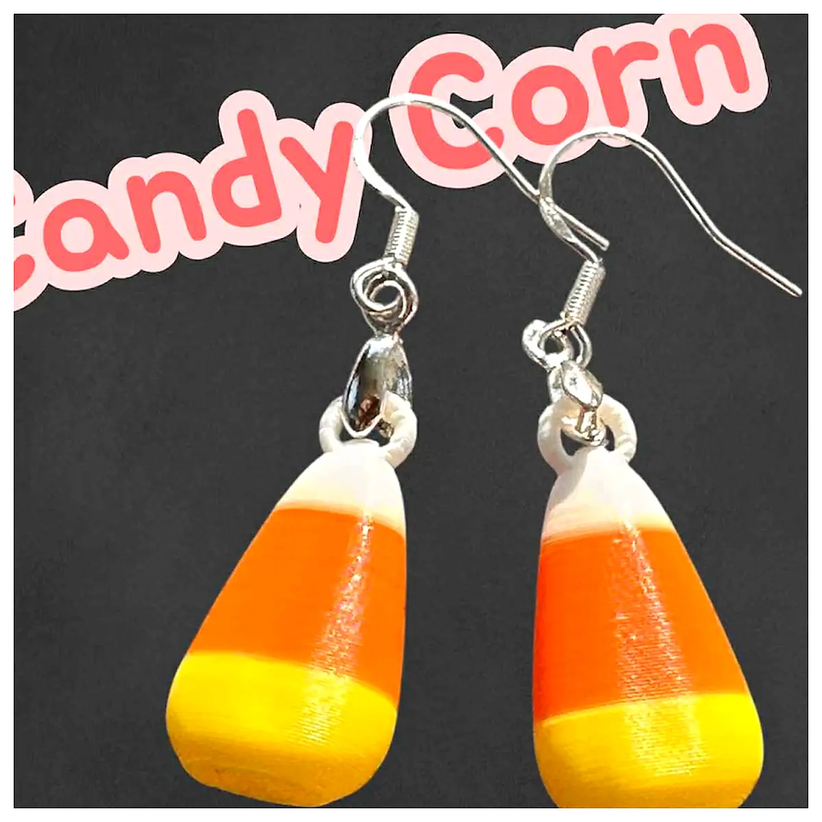 Candy Corn Earrings Realistic Beads Charms Novelty Halloween Jewelry Sweet Cute Wholesale