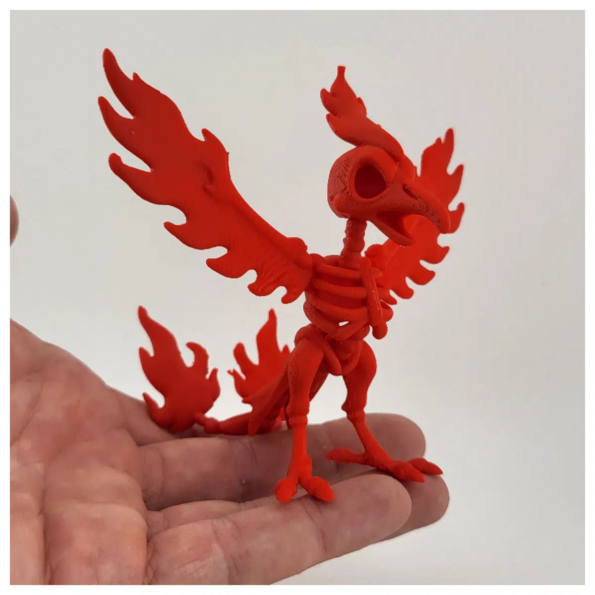 Moltres Skeleton Figure Horror Halloween Dark Art Bones Sculpture Spooky Decoration Ghost