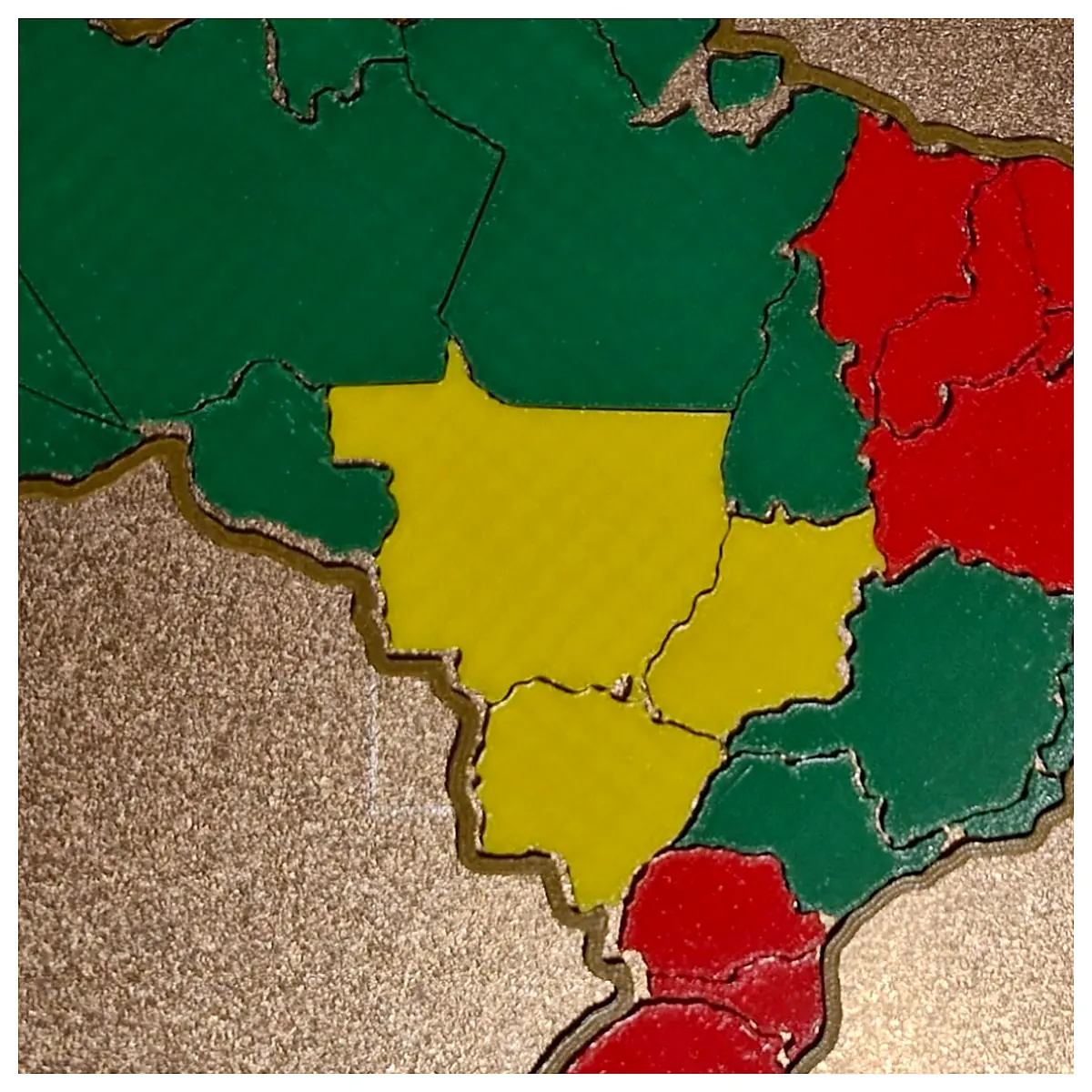 Brazil Map Puzzle States Puzzle Educational Toy Geography Game Learning