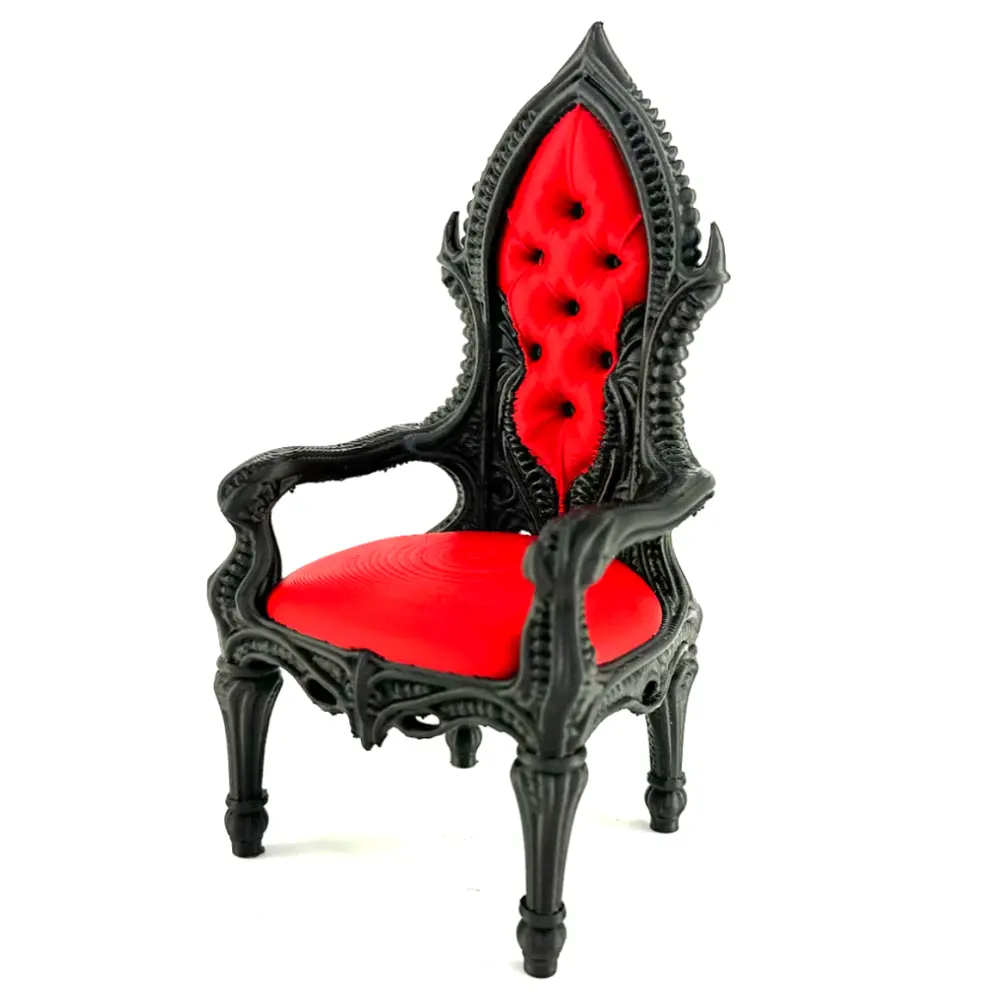 Gothic Chair 1950s Style Vintage Furniture Chair Decor Classic Black Chair Repair Parts